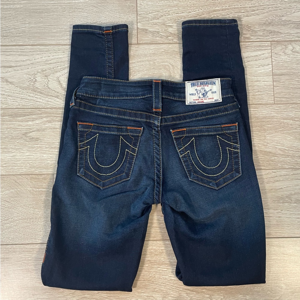 True Religion Dark Blue Ankle Skinny Jeans Size 25